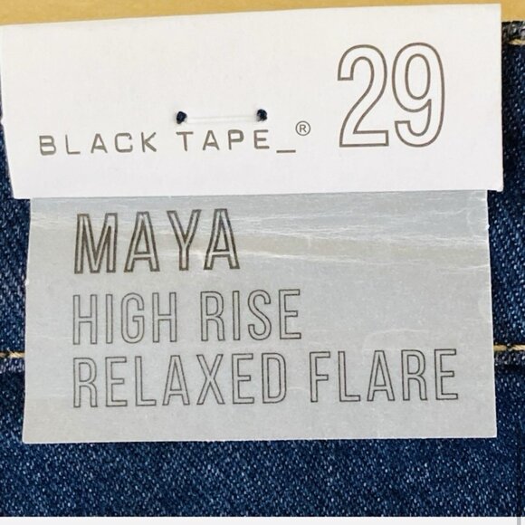 NWT Black Tape Women's Blue Denim Jeans 29 Maya High Rise Relaxed Flare Stretch - Picture 5 of 12